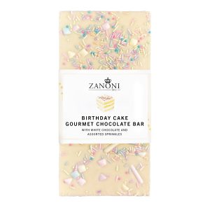 White Birthday Cake 100g Gourmet Chocolate Slab