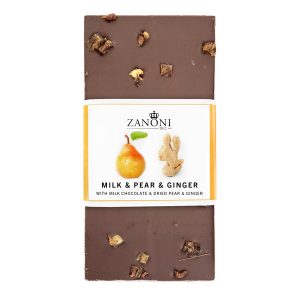 Milk Pear & Ginger 100g Chocolate Slab