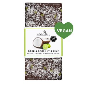 Dark Coconut & Lime 100g Chocolate Slab